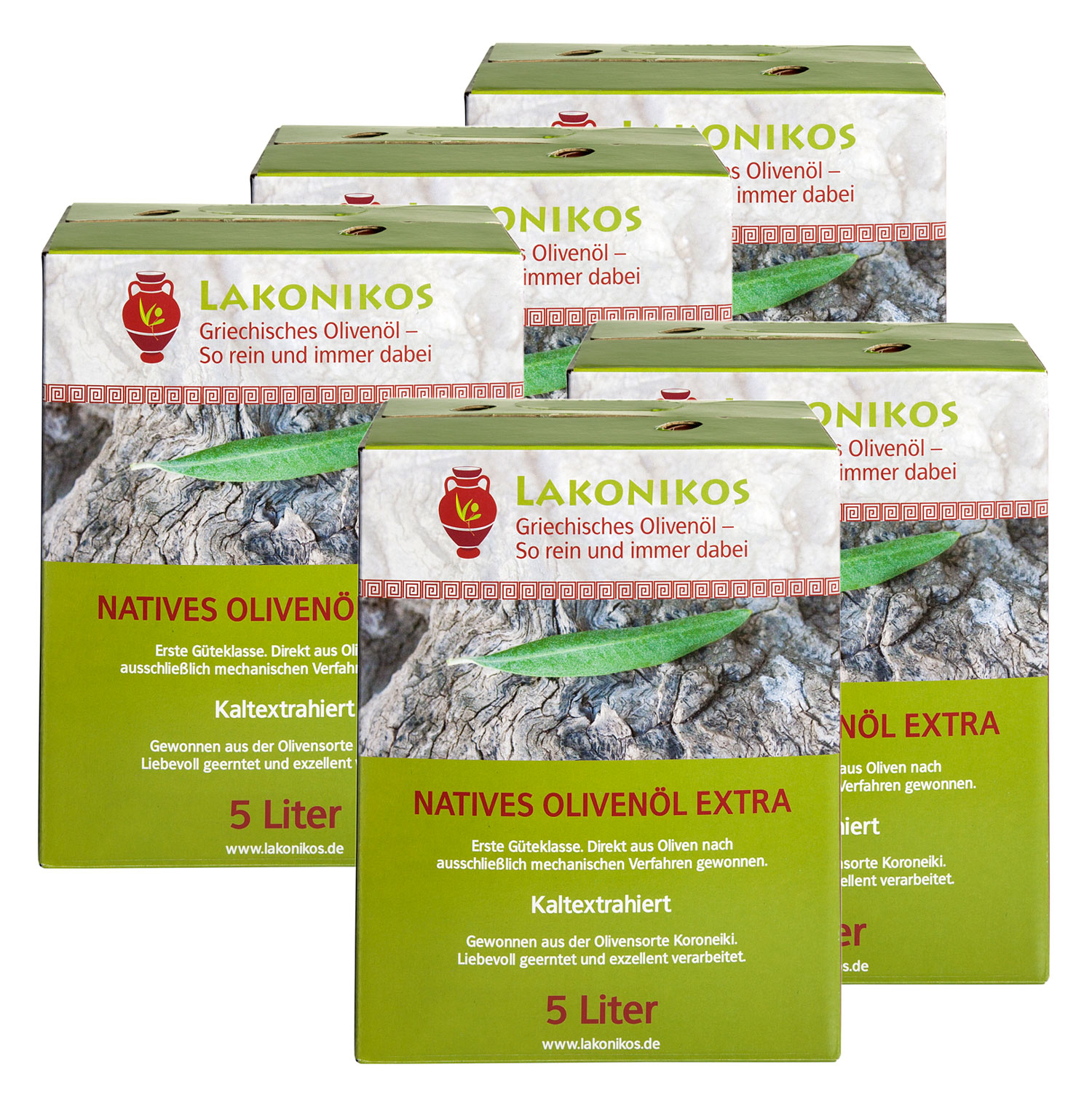 Olivenöl Griechenland Lakonikos Bag-in-Box 5x 5 Liter